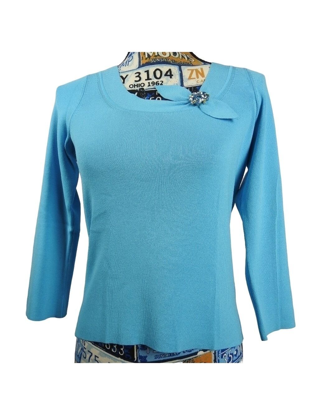 SIGRID Olsen Blue Long Sleeve Top Small NWT